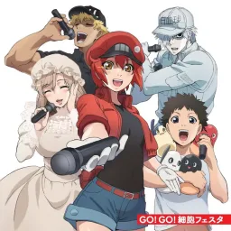 Sekkekkyuu (CV: Kana Hanazawa), Hakkekkyuu (CV: Tomoaki Maeno), Killer T Saibou (CV: Daisuke Ono), Macrophage (CV: Kikuko Inoue) - GO! GO! Saibou Festa [Opening Hataraku Saibou!! 2nd Season].mp3