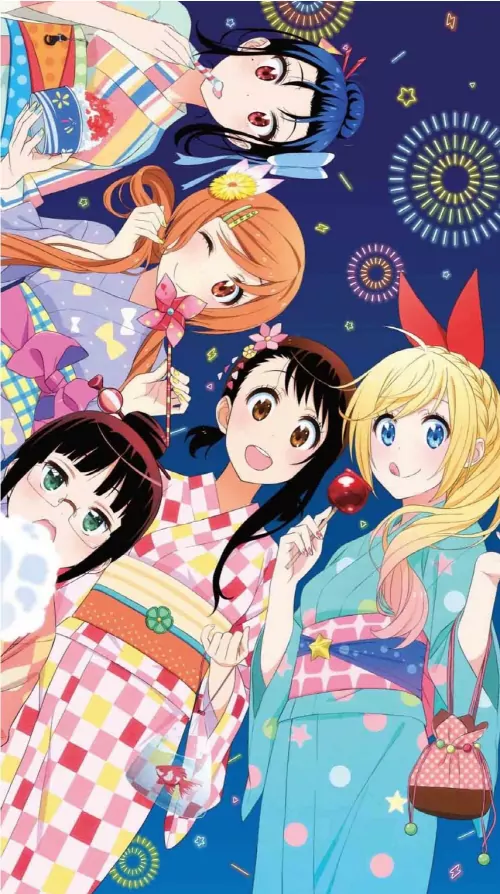 Chitoge Kirisaki (CV: Nao Touyama), Kosaki Onodera (CV: Kana Hanazawa), Seishirou Tsugumi (CV: Mikako Komatsu), Marika Tachibana (CV: Kana Asumi)